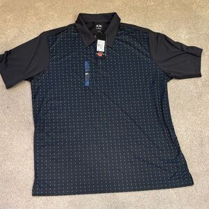 adidas Black Polo with Blue Accents
